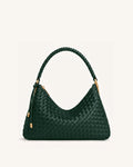Lorena Woven Shoulder Bag - Emerald Green