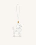 Poodle Bag Charm - White
