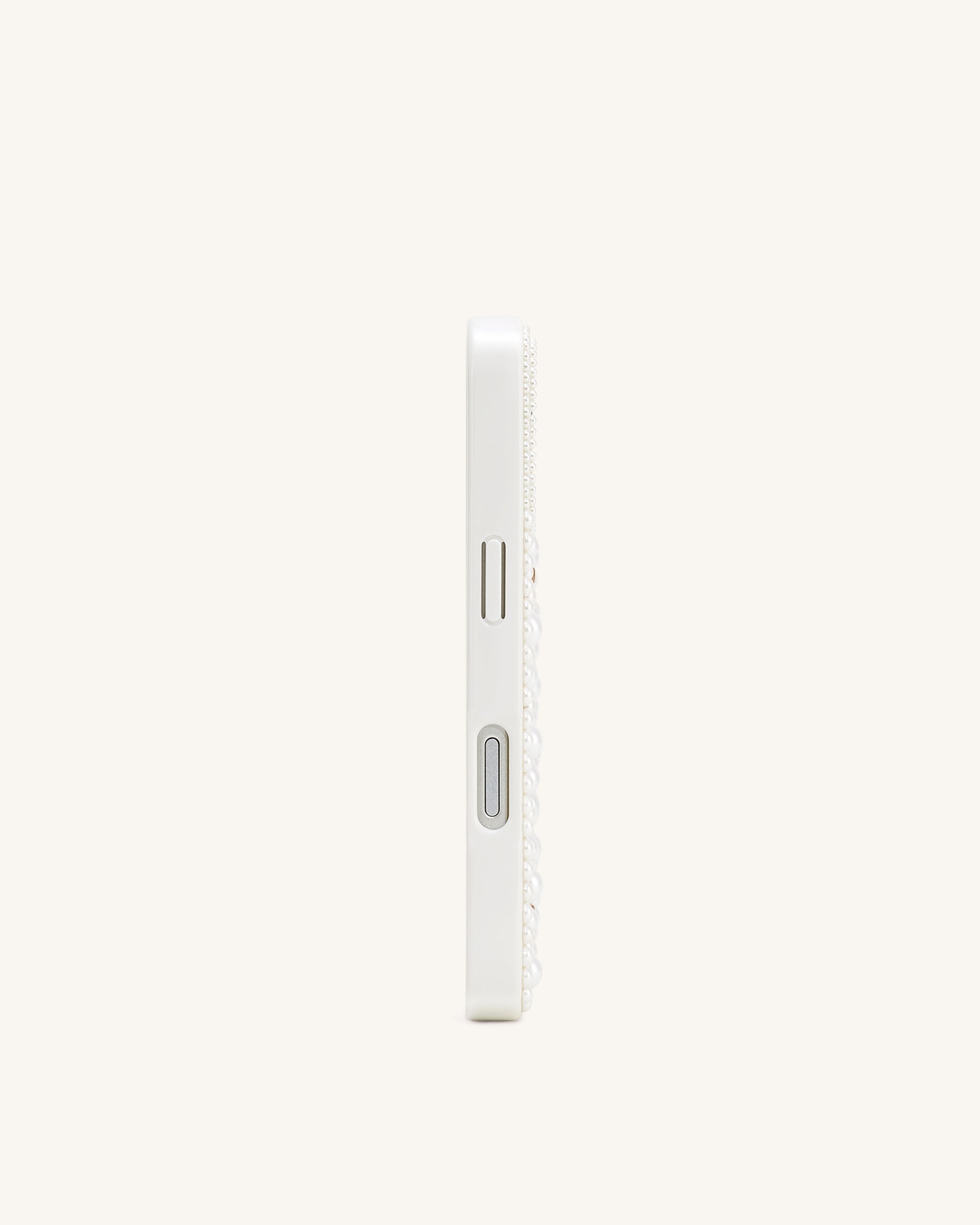 Pearl Embellished Phone Case - White