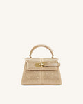Elise Artificial Crystal Top Handle Bag - Champagne