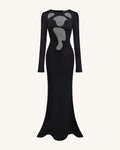 Ava Cutout Bodycon Gown - Black