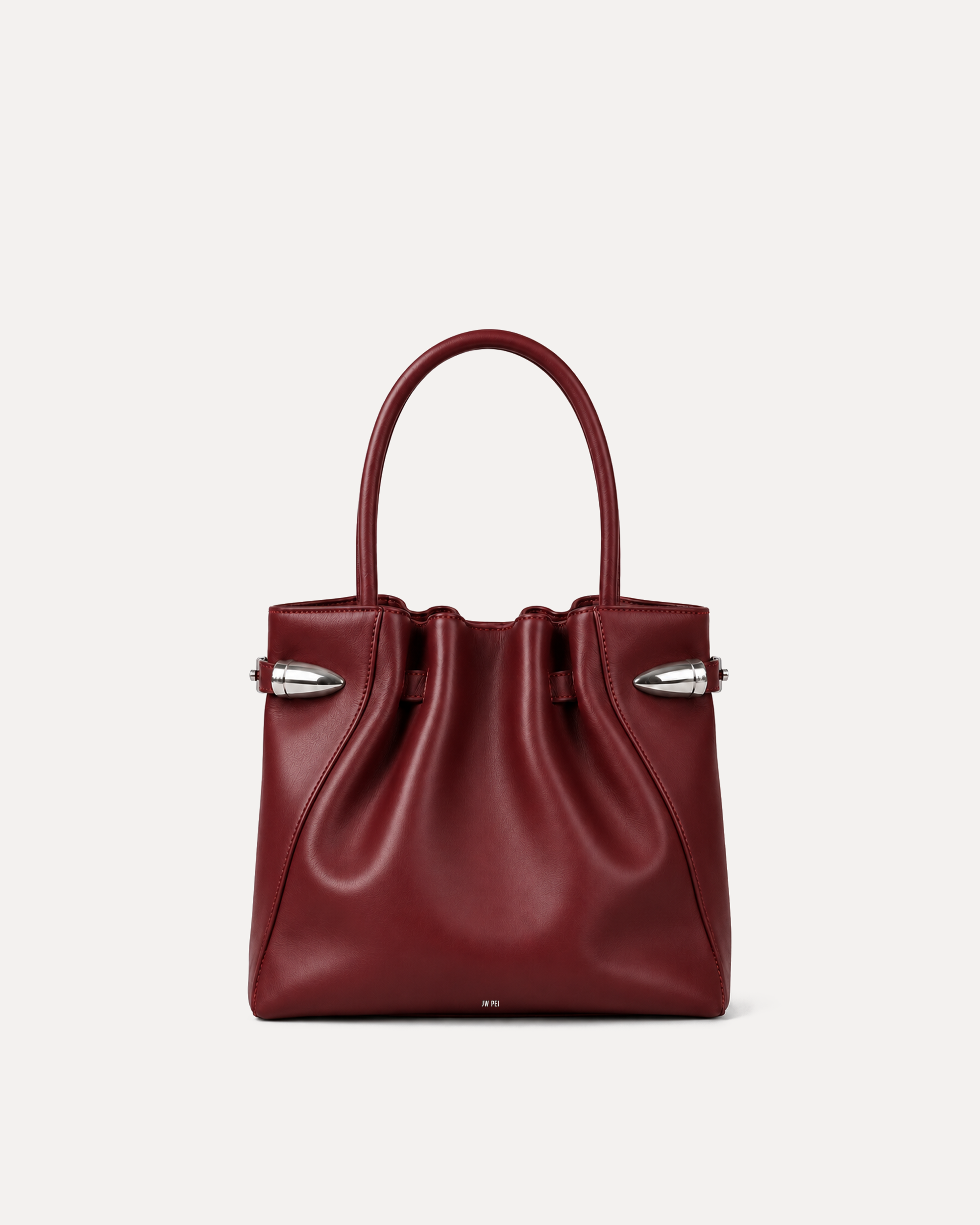 Mara Vegan Leather Top Handle Bag - Red