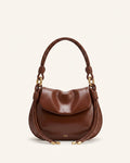 Nala Knotted Soft Saddle Bag - Chestnut Brown