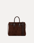 Riley Faux Suede Tote - Brown