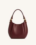 Nala Soft Structured Top Handle Crossbody Bag - Burgundy