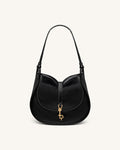 Arla Small Hobo Bag - Black Pebbled