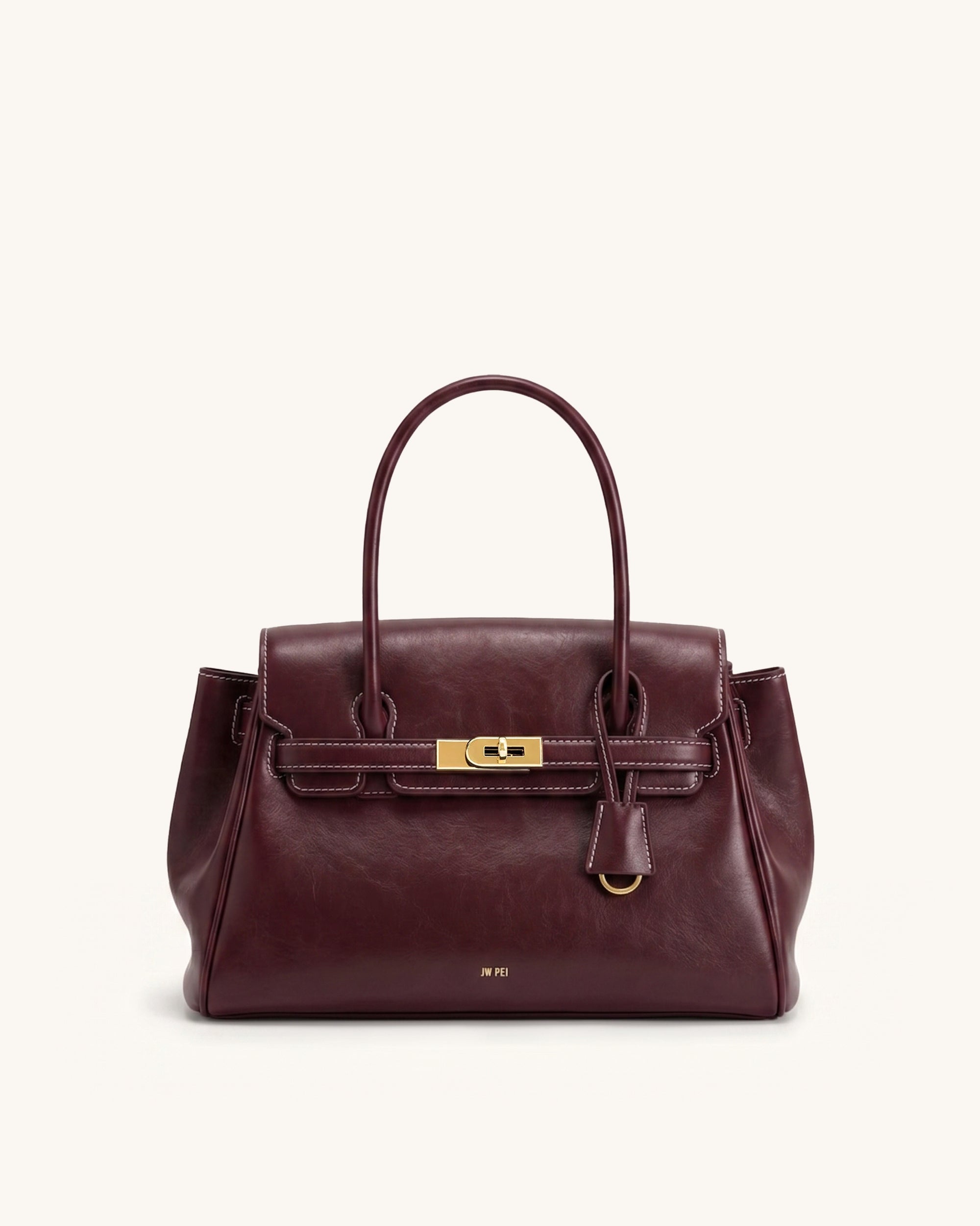 Yara Soft Satchel Bag - Burgundy