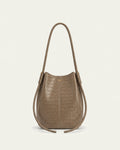 Nala Bucket Shoulder Bag - Taupe Croc