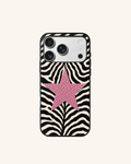Zebra Star Phone Case – Black